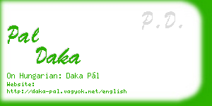 pal daka business card